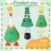 Abbylike 2 Set St. Patrick's Day Desk Goose Outfits 7 Inch Magnetic Goose Keyholder Irish Shamrock Couple Costume St. Patrick's Coins and Witch Kettle for Magnetic Duck Statue Desk Key Holder Decor view 2
