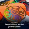 Alfies! Gold Foil Accents Playmat | Chrome Syndicate | Perfect Trading Card Gift | Futuristic Custom Shape | Compatible with Magic | MTG playmat view 3