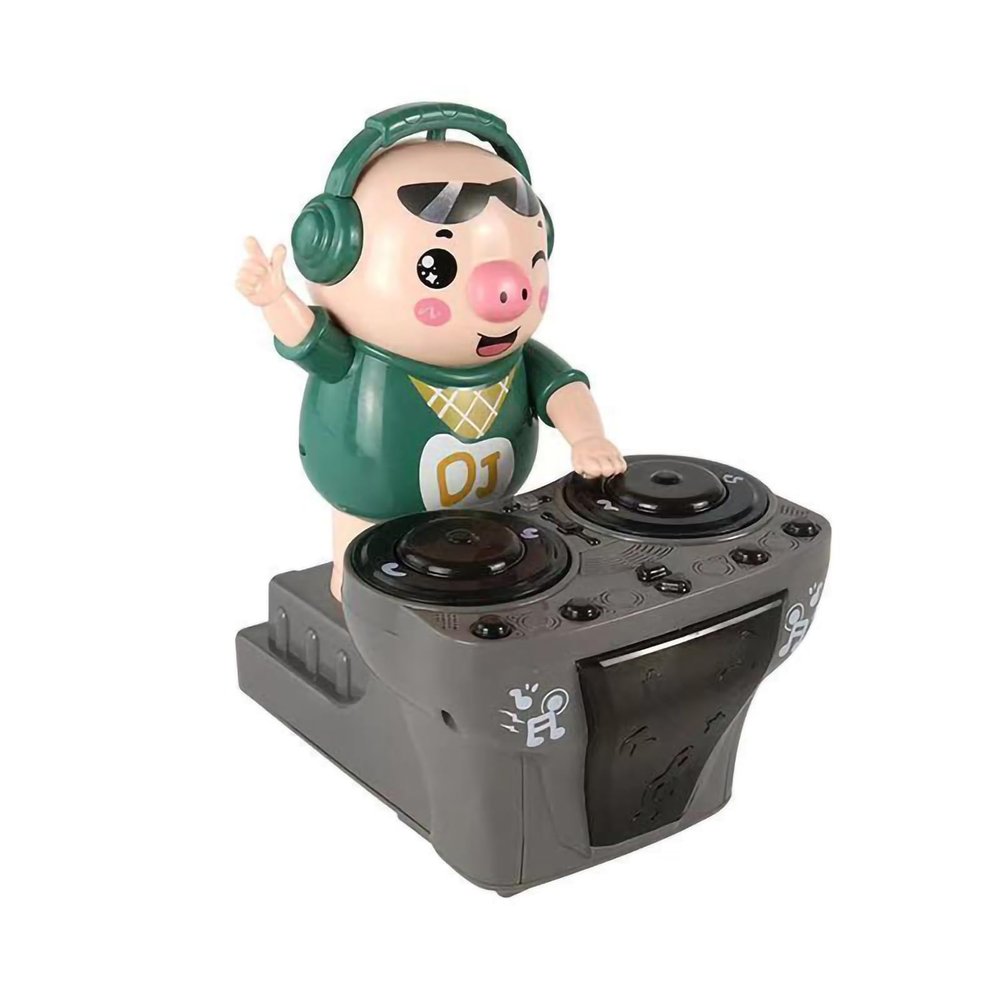 CHEOTIME Toddlers DJ Mixer Toys, Electronic Musical DJ Toys with Lights, Songs, Sound Effects, Microphone, Electric DJ Pig Toy, Chiristmas Birthday Gifts for 3 4 5 6 Years Old Boys