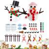 Build A Snow-Man Kit with Clay & cha-rms - 3/6 Pack Putty SLI-me Making Kit with Snow-Man Accessories, Christmas Stocking Fillers, Party Bag Fillers, Crafts for Kids view 1
