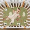 KICPOAY Cute Farm Cows Sheep Fitted Crib Sheets Stretchy Portable Playard Sheets for Baby Toddler, Breathable Soft Mini Crib Mattress 52 x 28 in for Boys and Girls view 2