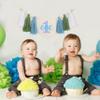 1st Boy High Chair Banner - Blush Pink 1st Girl High Chair Banner,Floral First birthday decor, Wildflower Photo prop,Royal Blue Orange Tassel,First Green Shades Tassel (Sky Blue) view 4