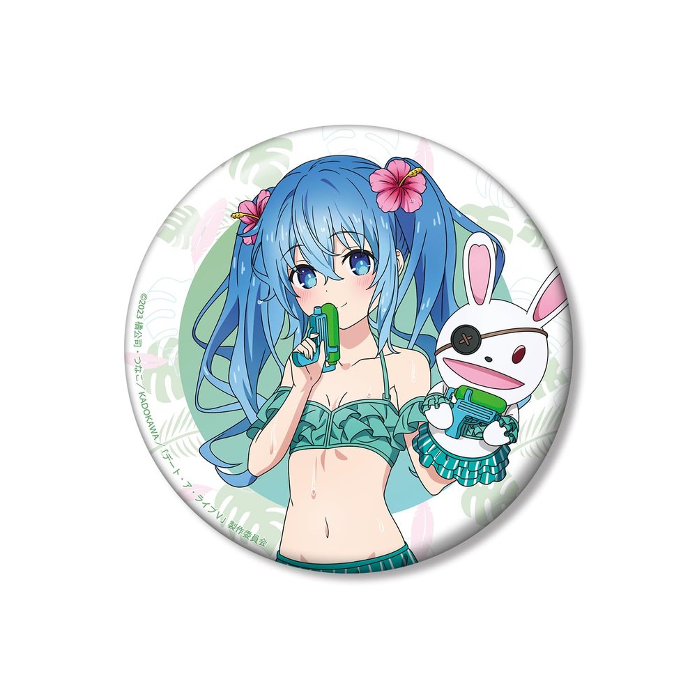 "Date A Live V" illustrated by Shiinno Date A Vacation Version 3.9 inches (100 mm) Tin Badge