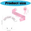 3Pcs Girl Rhinestones Birthday Headband With Shoulder Strap Decorative Pin For Birthday Supplies And Party Decoration Party Accessories view 4