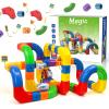 Rail Electric Train Set, 3D Magic Flexible Race Tracks for Kids,DIY Race Car Track Building Kits with Train and Traffic Signs,for 3 4 5 6 7 8 Years Old Boys Girls (123PCS, Over 100PCS) view 1
