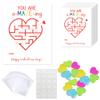 24 Pack Valentines Day Cards, Valentines Cards Gifts, Valentines Heart Mazes Set, Family Exchange Gift Bulk Party for Activity, hk02 view 1