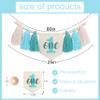 1st Boy High Chair Banner - Blush Pink 1st Girl High Chair Banner,Floral First birthday decor, Wildflower Photo prop,Royal Blue Orange Tassel,First Green Shades Tassel (Mint Green) view 2