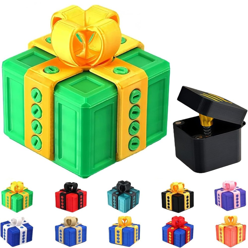 Shelprojsu Funny Valentines Day Gifts/Prank Box with Finger Gift Box/Surprise Box with Finger/Annoying 3D Printed Screw Gifts Boxes Ideal Gift for Lovers Birthday,Christmas,Halloween (Color/C)