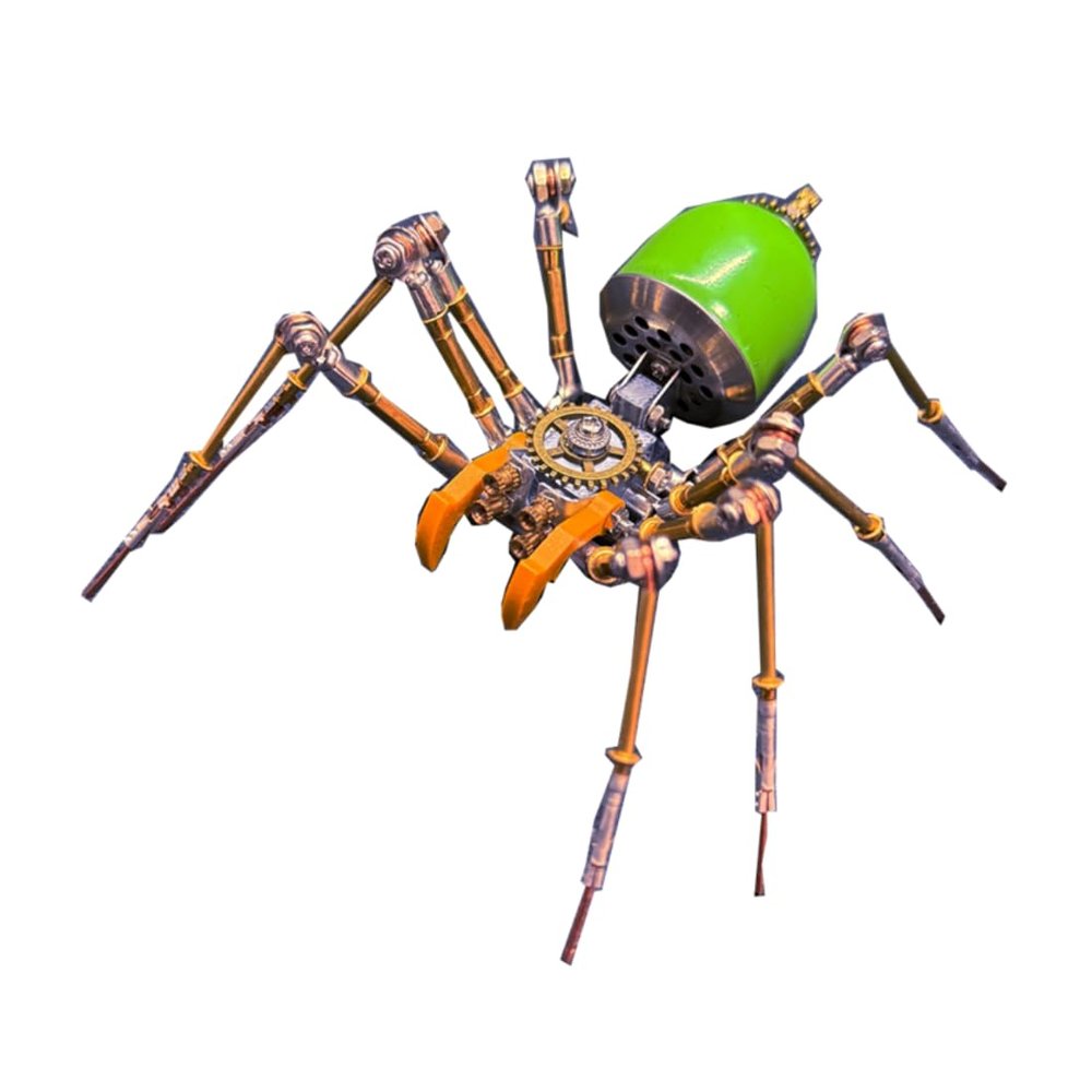 3D Metal Puzzle Insect Model Kit, 173PCS 3D Cyberpunk DIY Mechanical Dormant Venom Tooth Spider Building Kit, Unique Desk Creative Art Decorations Gift for Adults