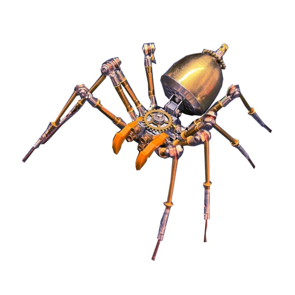 3D Metal Puzzle Insect Model Kit, 173PCS 3D Cyberpunk DIY Mechanical Dormant Venom Tooth Spider Building Kit, Unique Desk Creative Art Decorations Gift for Adults