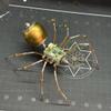 3D Metal Puzzle Insect Model Kit, 102PCS 3D Cyberpunk DIY Mechanical Catcher Spider Building Kit, Unique Desk Creative Art Decorations Gift for Adults view 2