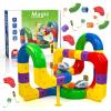 Rail Electric Train Set, 3D Magic Flexible Race Tracks for Kids,DIY Race Car Track Building Kits with Train and Traffic Signs,for 3 4 5 6 7 8 Years Old Boys Girls (81PCS, 70-90PCS) view 1