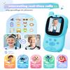 Eveedo Video walkie talkies for Kids,2 Pack Rechargeable Kids Walkie Talkies can Send Messages,Christmas Birthday Gifts for Kid Age 3-12,Portable Toddler Toy for 4 5 6 7 8 9 Year Old Girls Boys Blue view 3