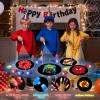 Sauyoza 36 Pcs Spider Themed Party Favors LED Finger Lights for Kids, Superhero Glow in the Dark Party Supplies, Goodie Bag Stuffers Classroom Treasure Box Prizes for Boys Girls view 2