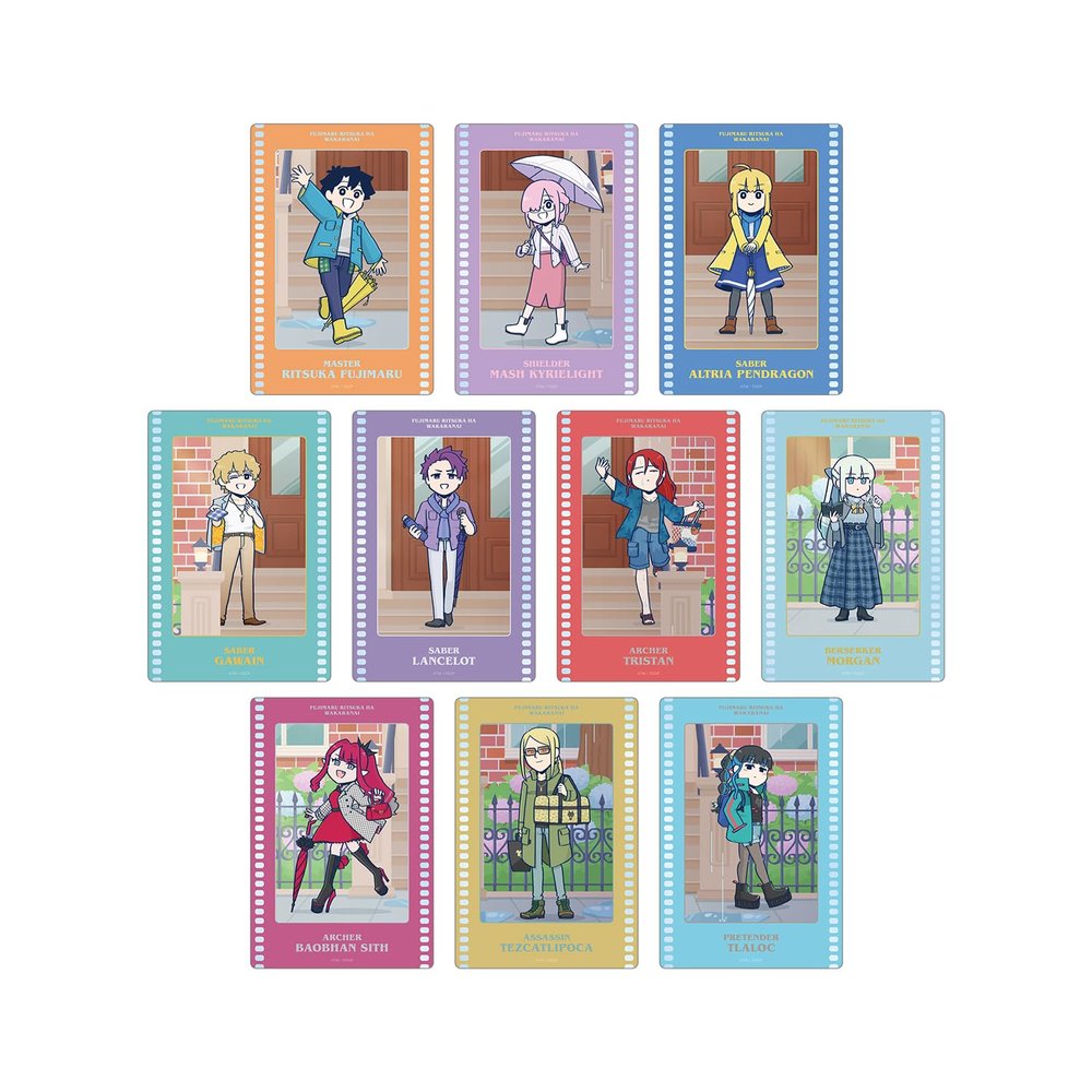 Anime Fate/Grand Order Tachika Fujimaru No Wake, Illustrated by Tsuchieda Sensei Ver., Trading Film Style Clear Cards, Box of 10