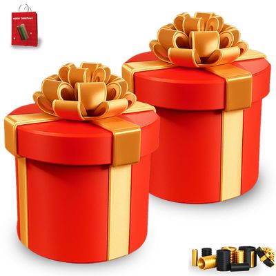 2026 Annoying Nested Screw Gift Box  Funny Prank Box for Cash or Small Gifts, Gag Gift for Friends and Family (RED-2PC)