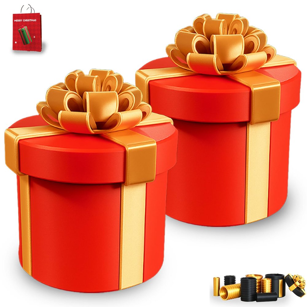 2026 Annoying Nested Screw Gift Box  Funny Prank Box for Cash or Small Gifts, Gag Gift for Friends and Family (RED-2PC)