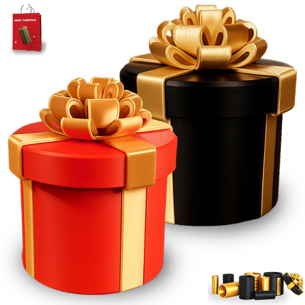 2026 Annoying Nested Screw Gift Box  Funny Prank Box for Cash or Small Gifts, Gag Gift for Friends and Family (RED+Black)