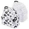 2 Pack Baby Car Seat Cover, 4-Way Stretch Fabric - Universal Fit for Infant Car Seats & Strollers, with Matching Storage Bags, Breathable Sun/Wind Shield for Baby Boys & Girls view 1