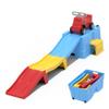 HAPPYMATY Up & Down Roller CoasterKids Ride On ToyToddler Push Car with Assembled Race Track & Storage Base Box, Indoor Outdoor Playset view 1