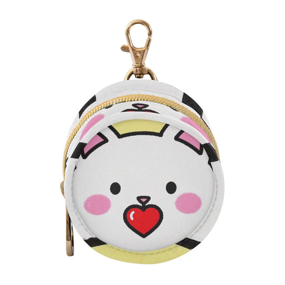 Cute Cartoon White Cat Newborned Boy Travel Pacifier Holder Portable Wristlet Wallet Key Holder, Baby Items Storage Container