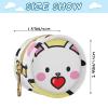 Cute Cartoon White Cat Newborned Boy Travel Pacifier Holder Portable Wristlet Wallet Key Holder, Baby Items Storage Container view 3