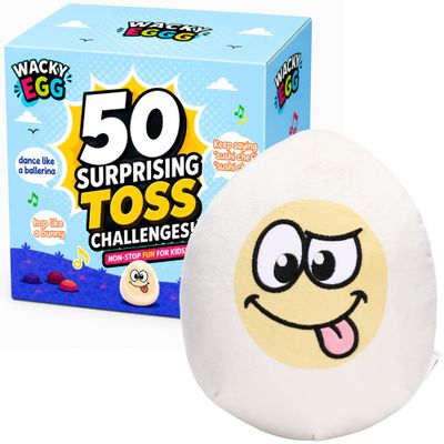 Wacky Egg: Toss Me While You | Musical Talking Toy with 50 Funny Challenges for Kids and Family, Fun Game for Boys & Girls, Gift for Indoor/Outdoor