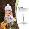 Beaupretty Adjustable Stainless Steel Doll Support Frame with Wide Base for Secure Display and Storage Easy Installation Doll Stand Rack for Dollhouse Figures and Collectibles view 4