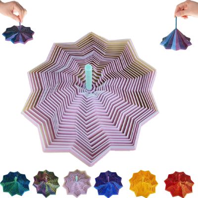 3D Printed Expanded Sensory Fidget Star,Fractal Fidget Hexagon with Handles,Relieves Stress,Improves Concentration,Good Gift for Holiday,Christmas,Birthday (#C,L)