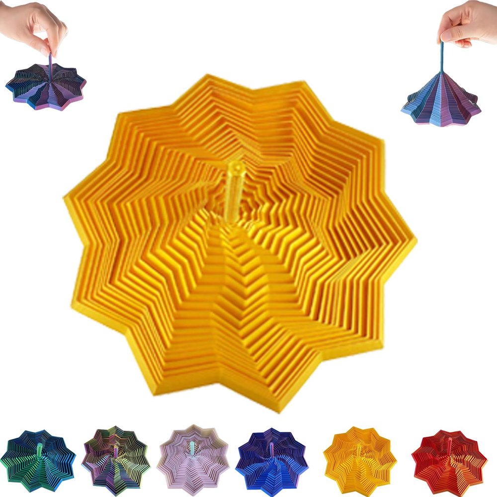 3D Printed Expanded Sensory Fidget Star,Fractal Fidget Hexagon with Handles,Relieves Stress,Improves Concentration,Good Gift for Holiday,Christmas,Birthday (#E,S)