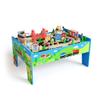 80 Pieces Wooden Kids Activity Playset with Tracks, 2-in-1 Train Table & Study Desk, Railway, Train & City Accessories, Gift for Toddler Boys Girls Ages 3+ view 1