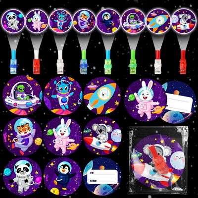 24 Pack Valentines Day Cards for Kids with LED Finger Lights, Classroom Valentines Day Gifts for Kids School, Valentines Glow Toys for Kids School Classroom Exchange Valentines Day Party Favors Gifts