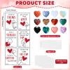 24Set Gemstone Rock Valentines DIY Cards for Kids Gem Valentine Cards Valentines Day Gifts for Kids Heart Shape Crystals Slang Funny Greeting Exchange Gifts for Boys Girls School Class Party Favor view 2