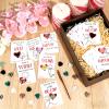24Set Gemstone Rock Valentines DIY Cards for Kids Gem Valentine Cards Valentines Day Gifts for Kids Heart Shape Crystals Slang Funny Greeting Exchange Gifts for Boys Girls School Class Party Favor view 4