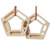 2Pack Climbing Hangboard Rock Climbing Training Wood Brown Strengthen Fingers and Grip Home Gym Outdoor Portable Training Tool view 1