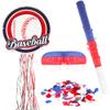 13 x 13 x 2.7 inch Baseball Pinata Set includes Baseball Party Pinata Bat Blindfold Confetti Baseball Party Game Favors for Baseball Birthday Sports Theme Photo Prop view 1