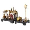 2 in 1 Steam Engine Model with Boiler and Lamp Scene, SE-01 Full Metal Beam Engine Steam Engine Model Kit That Works with Centrifugal Regulator, Retro Science Kit for Adults view 1