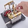 2 in 1 Steam Engine Model with Boiler and Lamp Scene, SE-01 Full Metal Beam Engine Steam Engine Model Kit That Works with Centrifugal Regulator, Retro Science Kit for Adults view 3