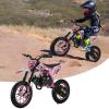 YOXIER 50cc Dirt Bike for Kids, Gas Powered Mini Bike with Speeds up to 40 MPH, Off-Road Trail Motorcycle for Beginners, Comfort Seat Design for Kids, Ideal Dirtbike for Off-Road Conditions (Pink) view 1