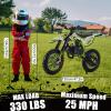 YOXIER 50cc Dirt Bike for Kids, Gas Powered Mini Bike with Speeds up to 40 MPH, Off-Road Trail Motorcycle for Beginners, Comfort Seat Design for Kids, Ideal Dirtbike for Off-Road Conditions (Pink) view 2