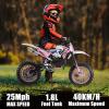 YOXIER 50cc Dirt Bike for Kids, Gas Powered Mini Bike with Speeds up to 40 MPH, Off-Road Trail Motorcycle for Beginners, Comfort Seat Design for Kids, Ideal Dirtbike for Off-Road Conditions (Pink) view 3
