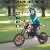 50cc Dirt Bike for Kids 8-14, 2-Stroke Gas Powered Mini Dirt Bike, 330LBS Max Load Off-Road Motorcycle with Front & Rear Disc Brakes, Dirtbike for Boys and Girls (Red) view 2