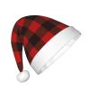 DRTGEDS Plaid Red And Black Christmas Hat For Kids, Multi-Use Santa Hat For Parties And Festive Events view 2