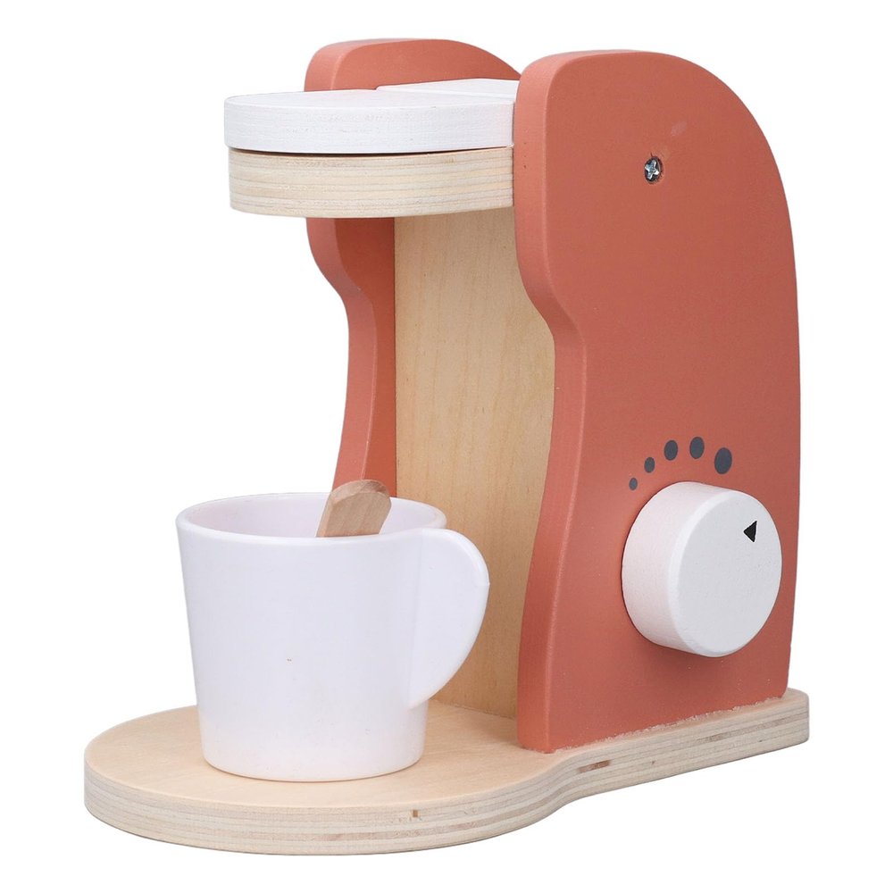 Aqur2020 Wooden Coffee Maker Toy for Kids with Accessories, Birch Wood, Ages 3+, Role Play Set for Boys and Girls