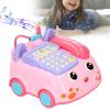 Aqur2020 Educational Phone Toy for Kids with Light Music Effect for Kids Ages 18 Months and Up. Plastic Phone Toys (Pink) view 1