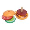 Aqur2020 Fast Food Cooking Playset, Composite Wood, Play House Toys for Children, 8 Simulated Food Pieces view 1