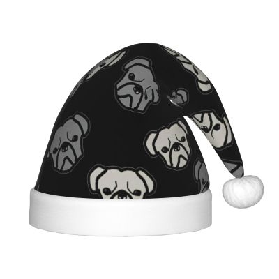 DRTGEDS American Bulldog Head Christmas Hat For Kids, Multi-Use Santa Hat For Parties And Festive Events