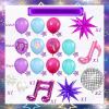 126 Piece Purple Blue And Pink Balloon Arch Kit, With Musical Symbols Print Balloons For Cartoon Magical Music Themed Birthday Party Decorations, Boys And Girls Gatherings Party Supplies view 3