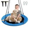 40 Inch Saucer Tree Swing for Kids & Adults  Large Round Disc Swing, 700 lb Weight Capacity with Hanging Straps & Adjustable Ropes for Playground, Backyard & Swingset (Blue) view 1