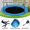 40 Inch Saucer Tree Swing for Kids & Adults  Large Round Disc Swing, 700 lb Weight Capacity with Hanging Straps & Adjustable Ropes for Playground, Backyard & Swingset (Blue) view 3